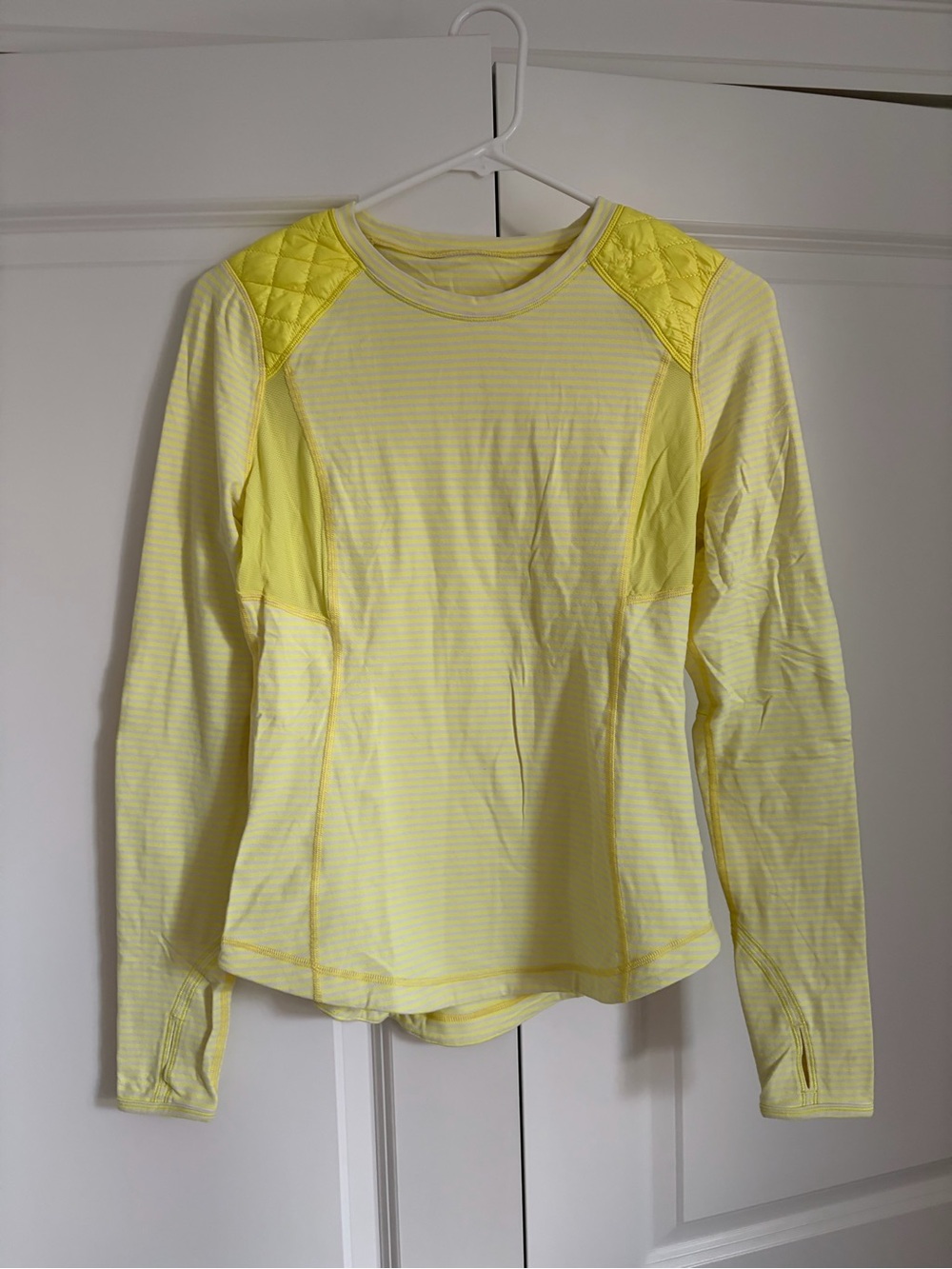 lululemon athletica Light Yellow Long-Sleeve Performance Tee